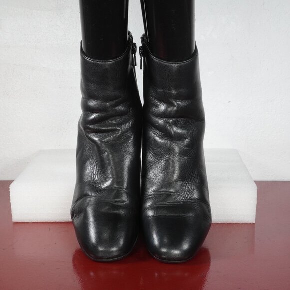 Women's Aldo Black Leather Ankle Fashion Boots Booties 8.5 - Picture 3 of 6
